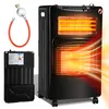Chauffage radiant Vigevee, noir, 4200 W (gaz) + 1200 W Voir les images du produit 1