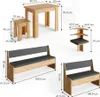Gruppo panca ad angolo Vicco Roman Rovere dorato 210 x 150 Anteprima dell’immagine prodotto 3