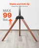 Close-up of the base of a TV stand with a tripod structure, highlighting its stability and weight capacity. Anteprima dell’immagine prodotto