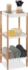 Relaxdays Badregal mit 3 Ablagen, freistehend, Standregal Produktbild-Vorschau 1