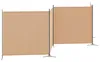 vidaXL 4dílný paraván, béžový, 698 x 180 cm, látka Náhled obrázku produktu 3