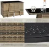 A collage of images showcasing a rattan furniture set, including close-ups of the material and a table with drinks. Náhled obrázku produktu