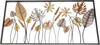 3D Wandbild Blätter Metall 90x45cm – Wanddeko, Wandschmuck Produktbild-Vorschau 2
