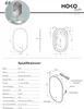 HOKO Badspiegel LED 45x75 cm Wandspiegel Oval+Rahmen+LED Produktbild-Vorschau 9