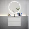 Badezimmermöbel 80cm CINIC-Serie Keramik Waschtisch mit Produktbild-Vorschau 2