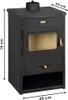 Poêle à bois Prity K1 CP - 9.5 kW avec dessus en fonte Voir les images du produit 3
