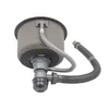 Underside of a kitchen sink with drain and hose attached. Podgląd zdjęcia produktu