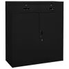 vidaXL Szafka biurowa czarna 90x40x102 cm stalowa Podgląd zdjęcia produktu 8