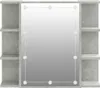 vidaXL Armadio a specchio con LED grigio cemento 70x16,5x60 Anteprima dell’immagine prodotto 7
