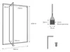 Technical drawings and dimensions of a clothing rack. Produktbild-Vorschau