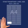 Avery Zweckform® L4784-20, etiquetas para nombres, 63,5 x Vista previa de la imagen del producto 6