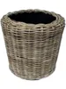 VAN DER LEEDEN DRYPOT® sadzarka rattanowa szara Ø 34 cm - Podgląd zdjęcia produktu 2