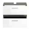 Blake meuble sous lavabo 2 tiroirs blanc brillant, gris. Voir les images du produit 3