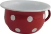 Nostalgie Nachttopf Emaille rot mit weißen Punkten Ø 18 cm Produktbild-Vorschau 3