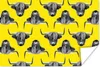MuchoWow® Poster Schottisches Hochlandrind - Muster - Gelb Produktbild-Vorschau 1