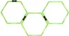 Three interconnected hexagonal frames, likely for sports or agility training. Náhled obrázku produktu