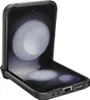 A black protective case for a Samsung Galaxy Z Flip 5 phone, shown open. Produktbild-Vorschau