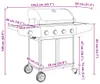vidaXL Gasgrill mit 5 Flammen Silbern Edelstahl Produktbild-Vorschau 8