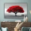 Leinwand Bilder 120x80 cm - Lebensbaum - Rot - Natur - Produktbild-Vorschau 4