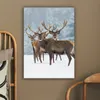 MuchoWow® - Leinwandbilder - Hirsche - Tiere - Schnee - Produktbild-Vorschau 5
