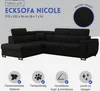 MEBLE LUX Ecksofa NICOLE, L-Form Sofa mit Schlaffunktion, Produktbild-Vorschau 3