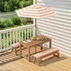 BEALIFE 4tlg. Gartenmöbel-Set für Kinder mit Sonnenschirm & Produktbild-Vorschau 9