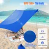 Tenda da spiaggia COSTWAY 300x300cm, tenda solare UPF 50+ Anteprima dell’immagine prodotto 4