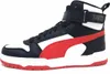 A single Puma RBD Game Jr Jungen Stiefel is shown from the side against a white background. Produktbild-Vorschau