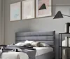 Sofello Polsterbett  Grau aus Velour 160 x 200 cm Schwarze Produktbild-Vorschau 3