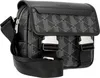 A black Lacoste messenger bag with a geometric pattern and silver buckles. Anteprima dell’immagine prodotto