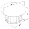 Couchtisch 'Buzzard' Ø90 x 45 cm mit Bambusgestell rund Produktbild-Vorschau 7