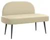 Čalúnená lavica s operadlom, krémová, 110 x 60 x 76 cm Náhľad obrázku produktu 1