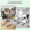 VOUNOT® Wäscheständer Turm Ausziehbar mit Faltbaren Produktbild-Vorschau 5