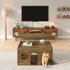 Mobile TV Merax con grotta per gatti, illuminazione LED, Anteprima dell’immagine prodotto 11