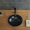 Lavabo da appoggio in Vetroceramica nero opaco 41x33 Anteprima dell’immagine prodotto 3