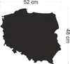 A black silhouette of the map of Poland with dimensions indicated. Podgląd zdjęcia produktu