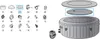 Diagram showing parts of a Bestway LAY-Z-SPA® Whirlpool and how they fit together. Produktbild-Vorschau