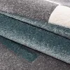 Kurzflor Teppich Wohnzimmer Blau 140x200 Rechteck Kariertes Produktbild-Vorschau 6