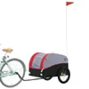 vidaXL Fahrradanhänger Schwarz und Rot 45 kg Eisen Produktbild-Vorschau 3
