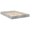 vidaXL Bettgestell Betongrau 140x200 cm Holzwerkstoff Produktbild-Vorschau 3