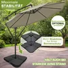 tillvex parasol brązowy Ø 300 cm parasol wiszący parasol Podgląd zdjęcia produktu 8