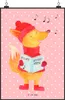 Mr. & Mrs. Panda Bild Fuchs Sänger DIN A2 - Rot Pastell - Produktbild-Vorschau 1
