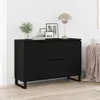 vidaXL Komoda, černá, vzhled dubu, 101,5 x 35 x 70 cm, Náhled obrázku produktu 1