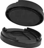 Two black plastic furniture feet pads are shown, one on top of the other. Podgląd zdjęcia produktu