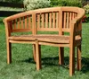 ALEOS. TEAK Bananenbank Gartenbank Parkbank Sitzbank Produktbild-Vorschau 7