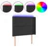 vidaXL LED Kopfteil Schwarz 103x16x118/128 cm Kunstleder Produktbild-Vorschau 1