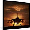 MuchoWow® Gerahmtes Poster Die Silhouette eines Kampfjets Produktbild-Vorschau 1
