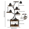 A diagram showing the dimensions and weight capacity of a multi-tiered plant stand with integrated grow lights. Produktbild-Vorschau