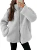 ASKSA Damen Teddy Fleece Jacke Warme Flanell Jacke Dicke Produktbild-Vorschau 1