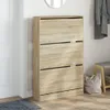 vidaXL Botník Sonoma dub 80x21x125,5 cm Materiál na bázi Náhled obrázku produktu 2